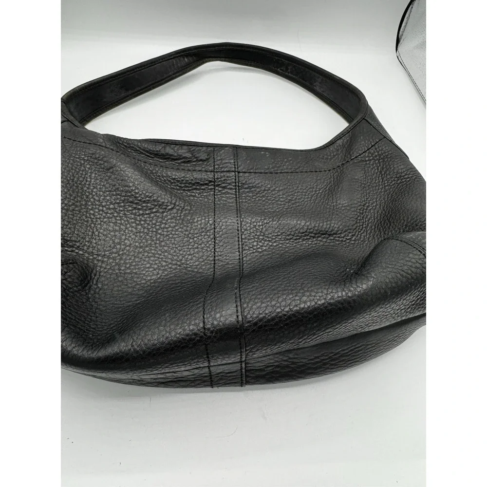 COACH Ergo Leather Tote Bag Black Grained Leather Handbag Authentic GC PT3